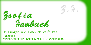 zsofia hambuch business card